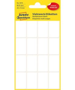 Avery etiket Zweckform 29x18mm wit blister a 96 etiketjes