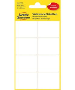Avery etiket Zweckform 32x23mm wit blister a 60 etiketjes