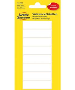 Avery etiket Zweckform 50x14mm wit blister a 64 etiketjes