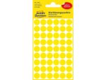 Avery etiket Zweckform 12mm rond 5 vel a 54 etiketjes geel