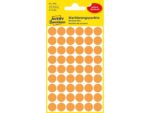 Avery etiket Zweckform 12mm rond 5 vel a 54 etiketjes lichtoranje