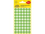Avery etiket Zweckform 12mm rond 5 vel a 54 etiketjes lichtgroen