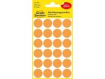 Avery etiket Zweckform 18mm rond 4 vel a 24 etiketjes lichtoranje