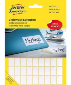 Avery etiket Zweckform 18x12mm wit pakje a 1800 etiketjes