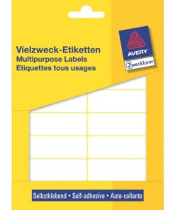 Avery etiket Zweckform 62x19mm wit pakje a 392 etiketjes