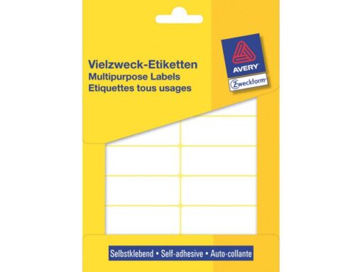 Avery etiket Zweckform 62x19mm wit pakje a 392 etiketjes