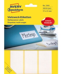 Avery etiket Zweckform 77x31mm wit blister 28 vel a 8 etiketjes
