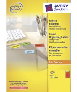 Etiket Avery ILK 105x148mm 100 vel 4 etiketten per vel rood