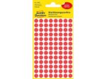 Avery Etiket Zweckform 8mm rond blister 4 vel a 104 et. rood      Non-permanent