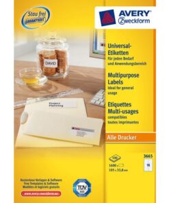 Etiket Avery ILK 105x33,8mm 100 vel 16 etiketten per vel wit