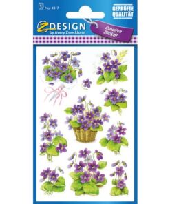 Avery papieretiket Z-design Creative pakje a 3 vel viooltjes