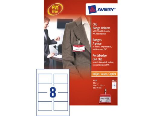Badgehouder Avery met clip 25 stuks