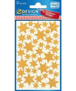 Avery etiket Z-design Christmas pakje a 2 vel gouden sterren