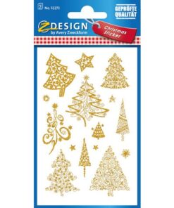 Avery Etiket Z-design Christmas kerstbomen - 2 vel