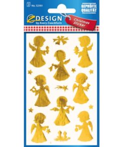 Avery Etiket Z-design Christmas gouden engeltjes - 2 vel