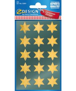 Avery Etiket Z-design Christmas gouden sterren - 2 vel