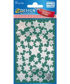 Avery etiket Z-design Christmas pakje a 2 vel zilveren sterren