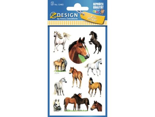 Avery papieretiket Z-design Kids pakje a 2 vel paarden