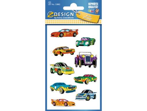 Papieretiket Z-design Kids - pakje a 3 vel auto's