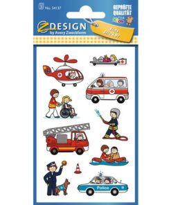 Avery papieretiket Z-design Kids pakje a 3 vel brandweer/politie