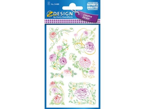 Papieretiket Z-design Creative - pakje a 1 vel rozen