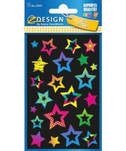 Avery Neon etiket Z-design Kids sterren pakje a 1 vel