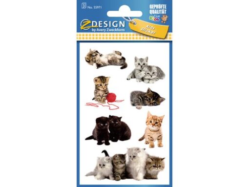Avery papieretiket Z-design Kids pakje a 3 vel katten foto