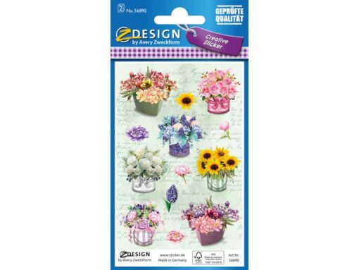 Avery Papieretiket Z-design Creative pakje a 2 vel bloemen