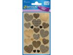 Avery Papieretiket Z-design Creative pakje a 2 vel kraft hartjes