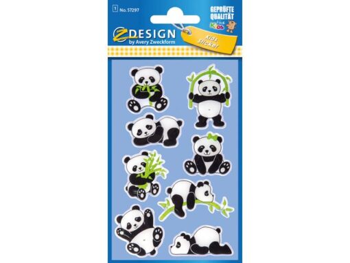 Glossy etiket Z-design Kids - pakje a 1 vel panda