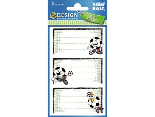 Avery boeketiket Z-design School pakje a 3 vel voetbal