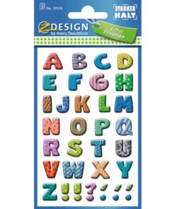 Avery letteretiket Z-design School pakje a 3 vel bont gekleurd