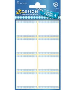 Avery diepvriesetiket Z-design Home 36x28mm 40 etiketten wit/blauw