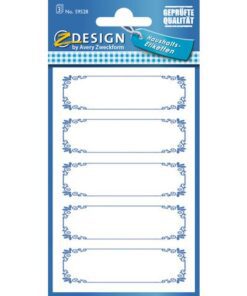 Avery huishoudetiket Z-design Home pakje a 3 vel blauw gekaderd