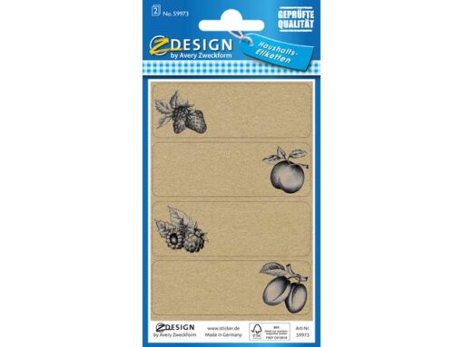 Avery Huishoudetiket Z-design Home pakje a 2 vel vruchten