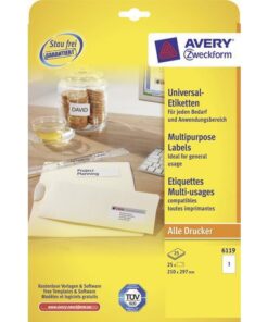 Etiket Avery ILK 210x297mm 25 + 5 vel 1 etiket per vel