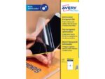Antimicrobiële beschermfolie Avery 199,6x143,5mm transp.    afneembaar. Totaal 20 labels. (10 vel)