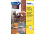 Antimicrobiële sticker Avery 30x30,20x20,25x10mm transp.    permanent. Totaal 680 stickers (10 vel)