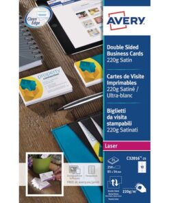 Visitekaartjes Avery 85x54mm 220gr wit 25 vel 10 kaarten    per vel