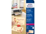 Visitekaartjes Avery 85x54mm 220gr wit 25 vel 10 kaarten    per vel
