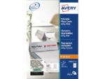 Tafelkaarten Avery 110x40mm 185gr wit 25 vel 4 kaarten per  vel