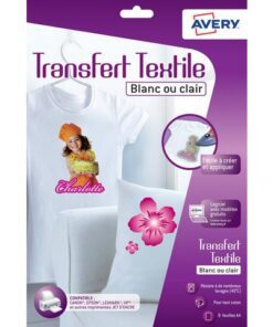 Transferfolie Avery t-shirt A4 transparant doos a 8 vel