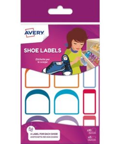 Etiket voor op schoenen Avery assorti, 24 etiketten