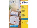 Inkjetetiket Avery 63,5x33,9mm wit 10 vel 24 etiketten per  vel