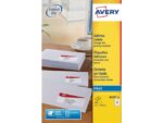 Inkjetetiket Avery 63,5x33,9mm wit 25 vel 24 etiketten per  vel