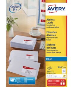 Inkjetetiket Avery 99,1x38,1mm wit 100 vel 14 etiketten per vel