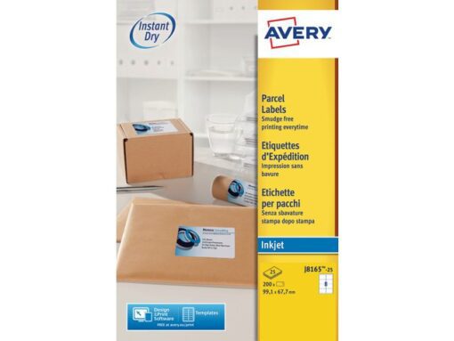 Inkjetetiket Avery 99,1x67,7mm wit 25 vel 8 etiketten per   vel