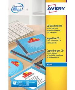 CD-inlegkaarten Avery 151x117mm wit 25 vel 2 kaarten per vel