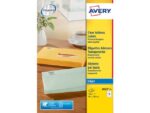 Adresetiket Avery 99,1x38,1mm transparant 25 vel 14         etiketten per vel