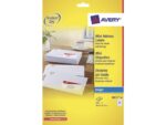 Inkjetetiket Avery 38,1x21,2mm wit 10 vel 65 etiketten per  vel